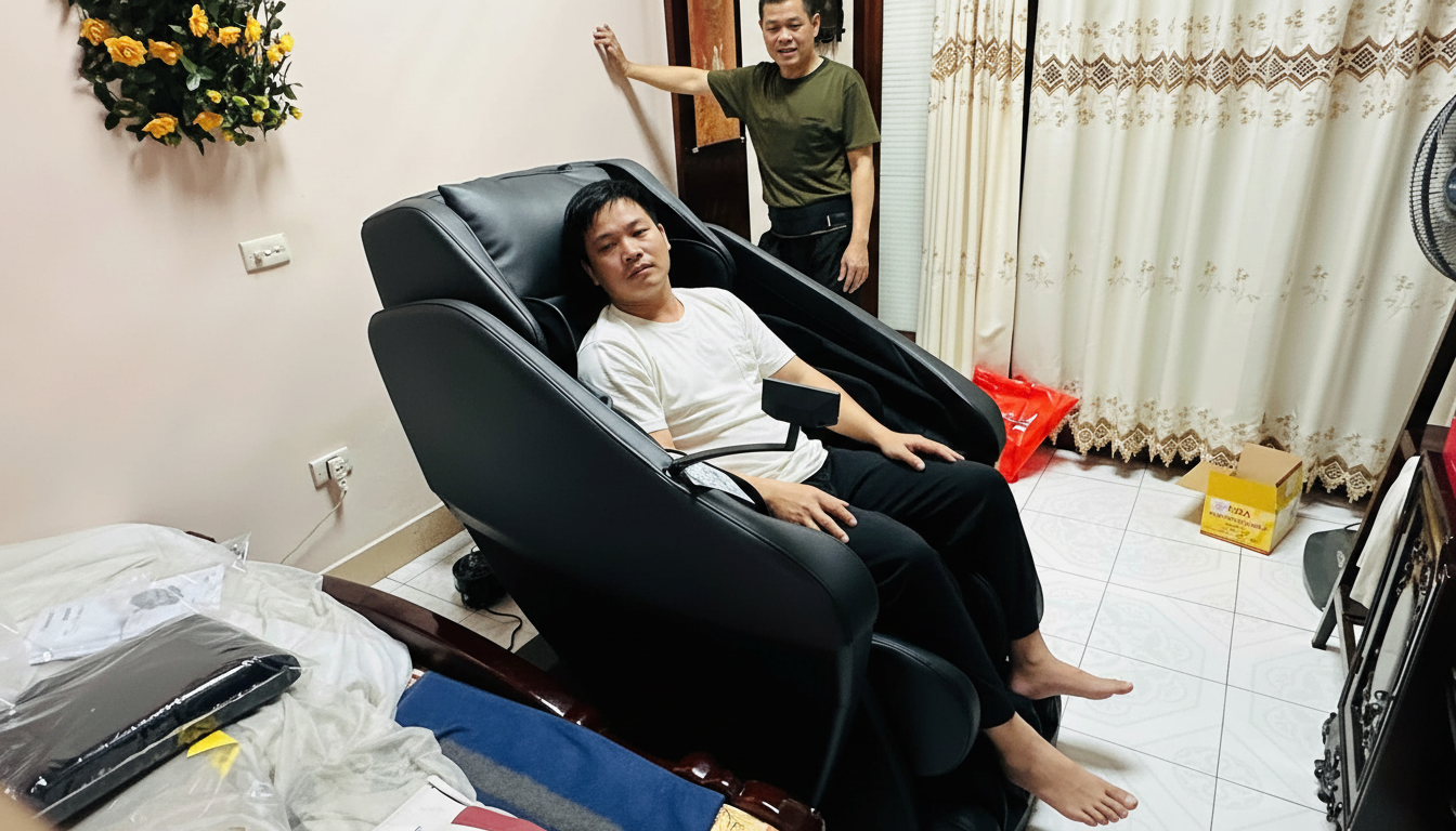 Tư thế nằm ghế massage đúng cách – Zero Gravity chuẩn